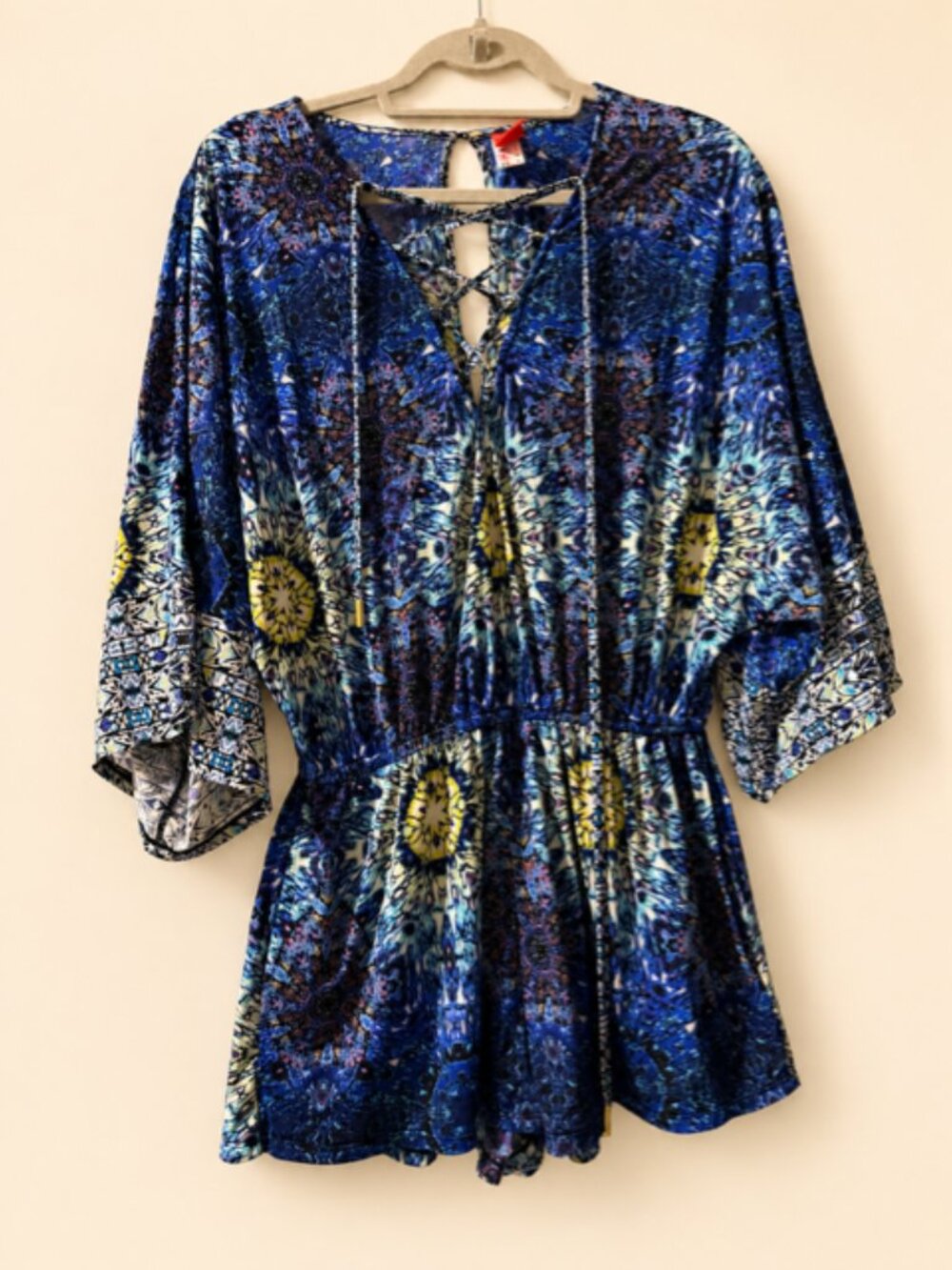 Red Carter Romper Cover-Up over bikini or swimsuit top Navy Size Small